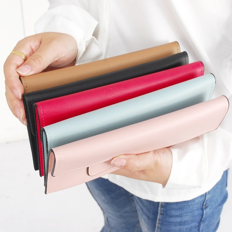 

Long Paragraph Ladies Wallet Female Thin Section Matte Retro Coin Purse Women's Clutch Bag Student Wallet