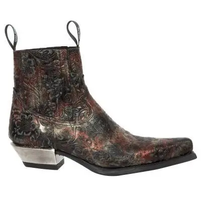 Новый Стиль Рок-MAN-приятные ткани сапоги MOTERAS-M.7953-S22 в винтажном стиле с цветочным