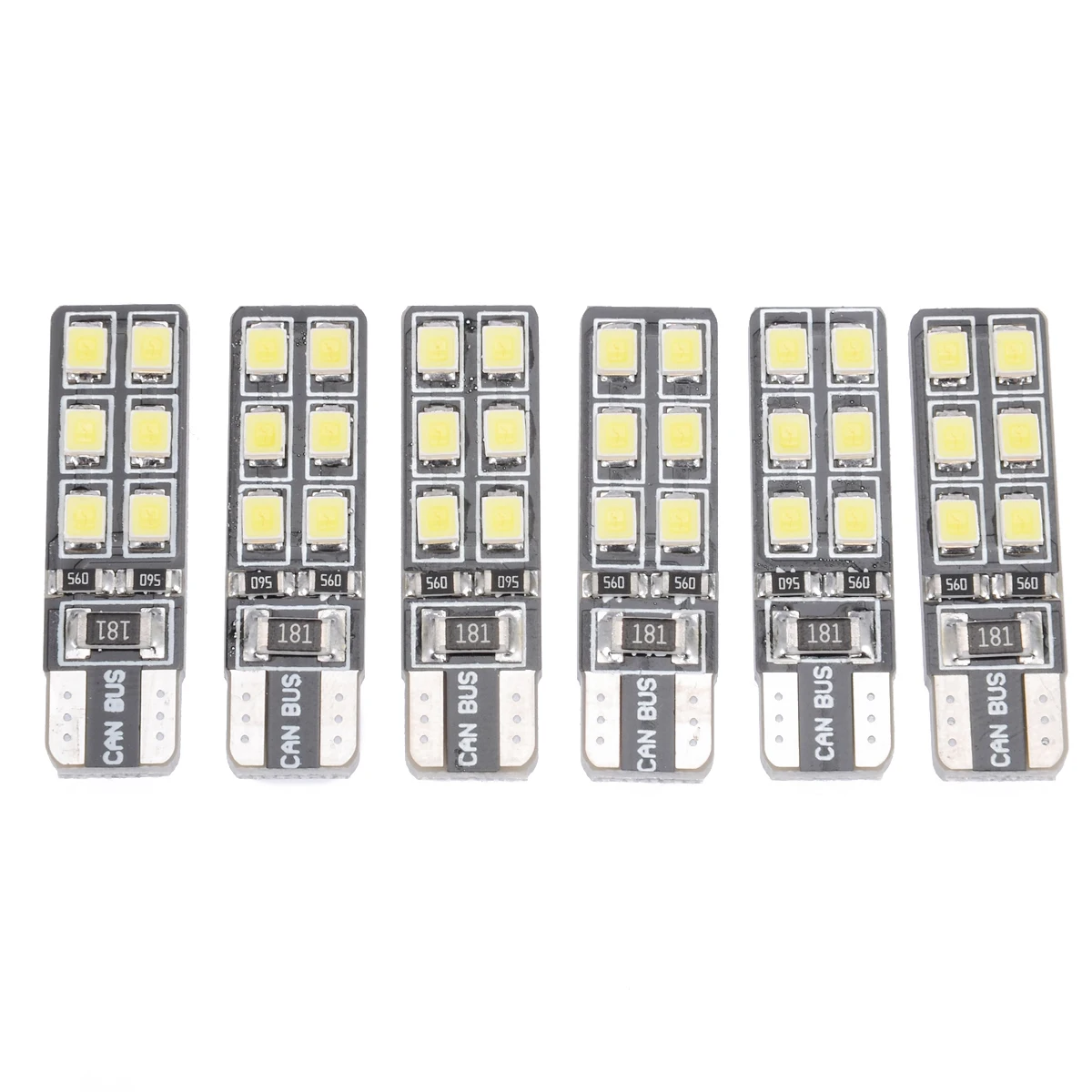 6 шт./компл. Белый T10 194 168 2835 12LED Canbus без ошибок ширина дверной карты светильник