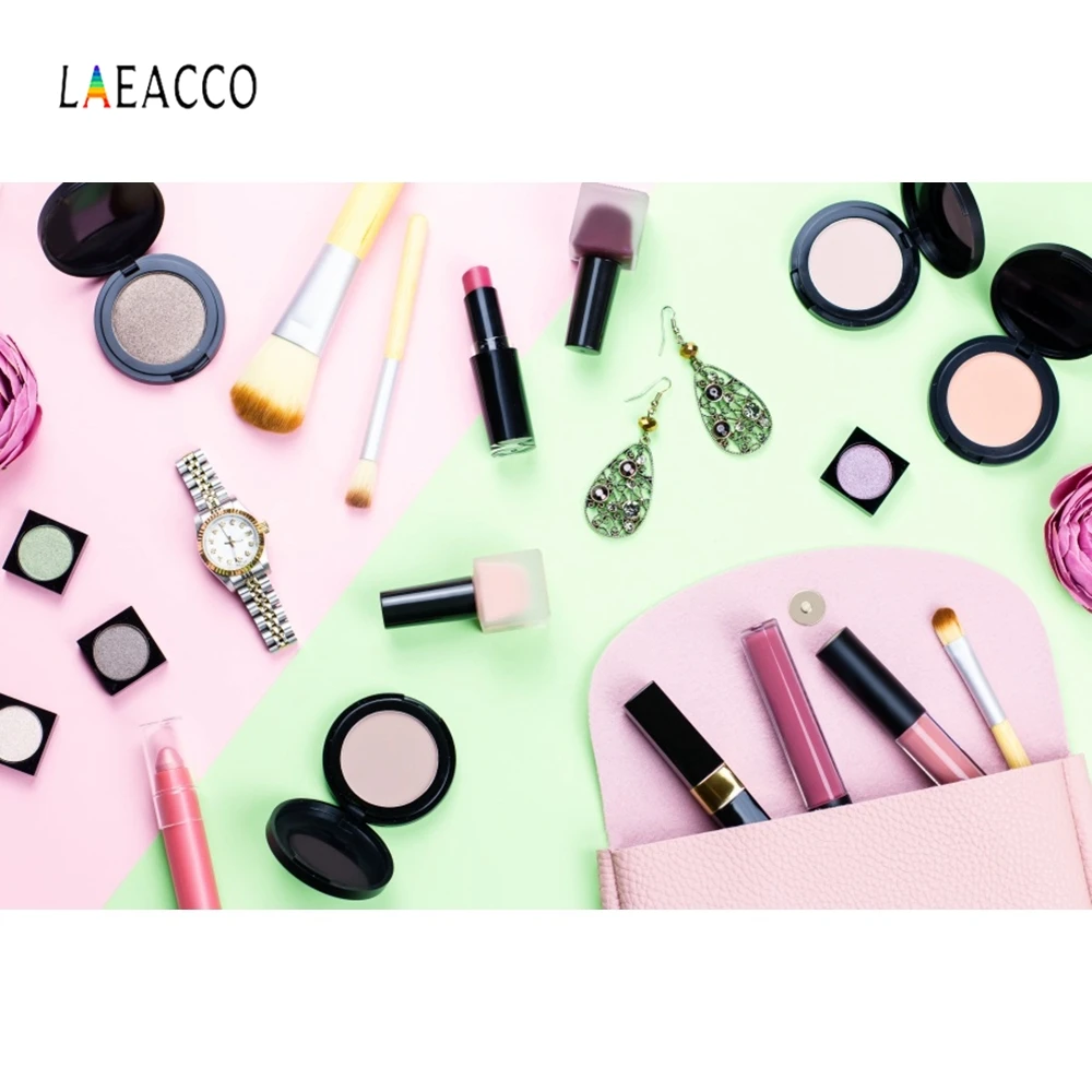 

Laeacco Women Girls Dress Up Makeup Tools Backdrop Photography Backgrounds Customized Photographic Backdrops For Photo Studio