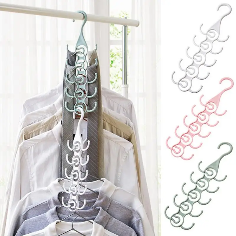 

PP Multifunction clothing Bags Rack Organizer Holder 10 Hooks Storage Cloth Hooks Belts Ties Hanger rack