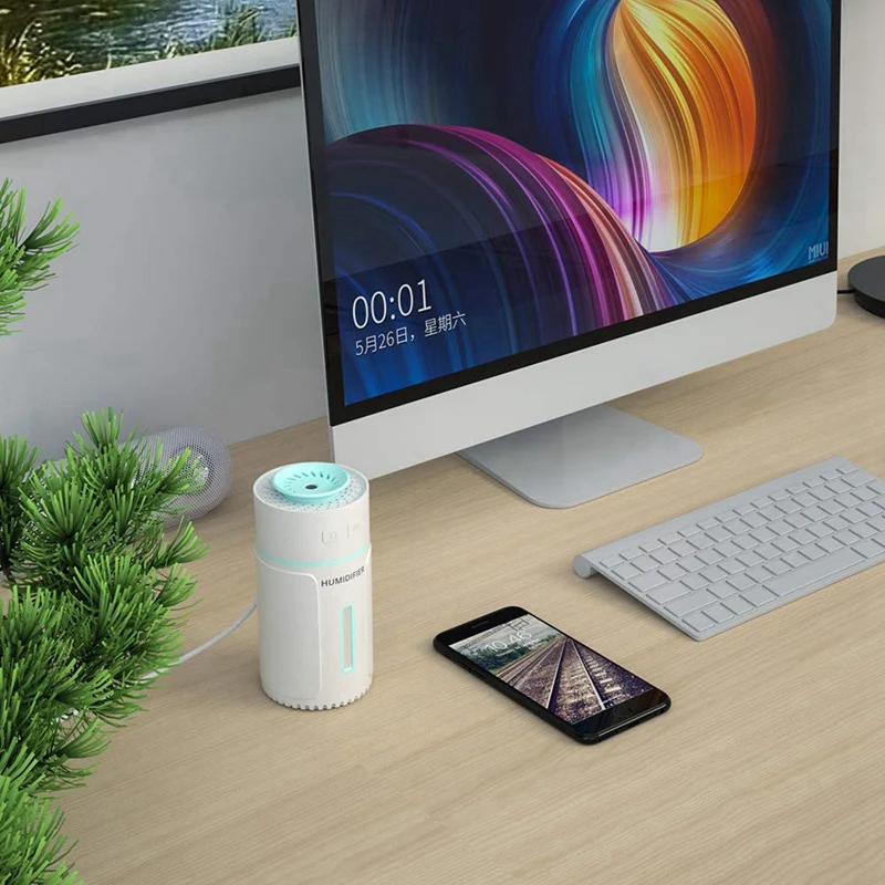 Портативный Usb увлажнитель с 7 видов цветов Led тихая работа 300 мл мини холодный