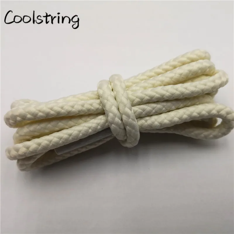 Coolstring 1 Pair Solid Color Round Shoe Laces Unisex Casual Shoelaces Sneakers Shoestring For Canvas Shoes Martin Boots Laces