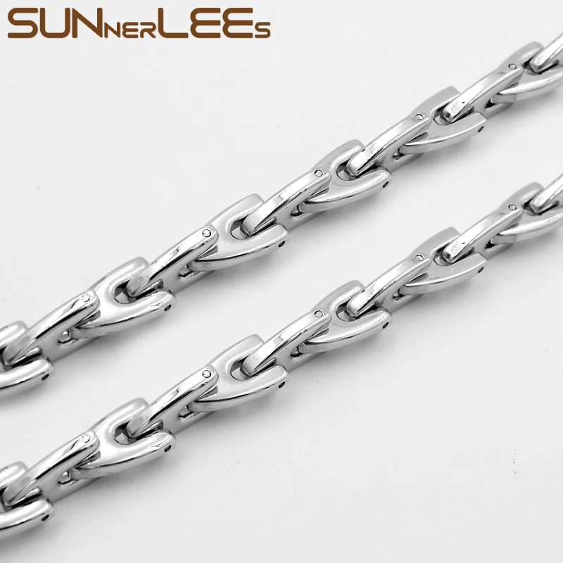 SUNNERLEES модные ювелирные изделия ожерелье из нержавеющей стали 316L 8 мм