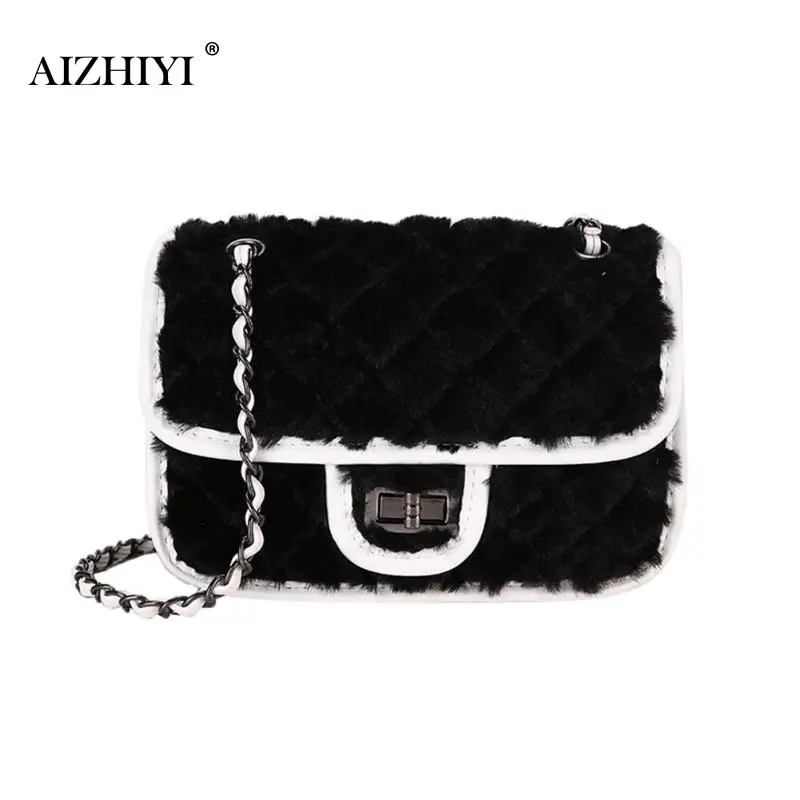 

Lattice Plush Women Shoulder Bag Fashion High Quality Handbags for Women Leather Ladies Crossbody Messenger Satchel Bag 2019 New