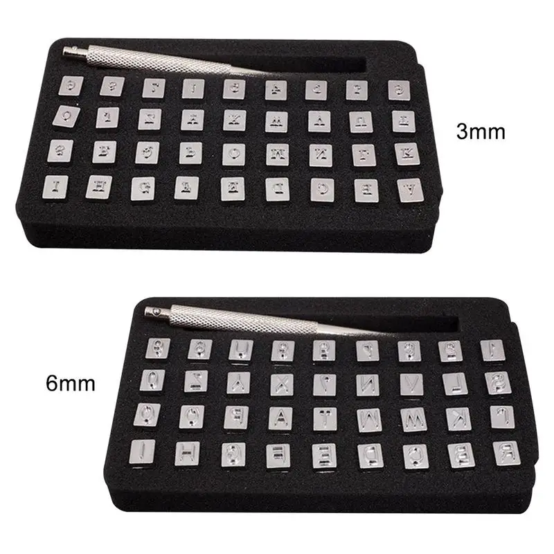 

36pcs/lot Handmade DIY Vegetable Tanned Leather Letter Punch Printing Alphanumeric A To Z Printing Tool Set