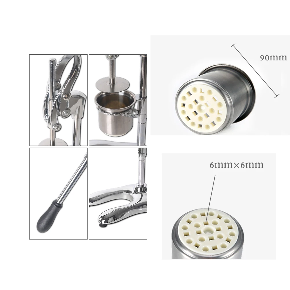 GZZT Manual Potato Chips Squeezer+ Fried Basket the Best Conbination for 30cm Long French Fries Potato Chip Kitchen Extruders