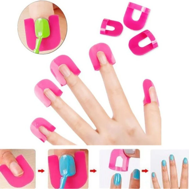 

26 PCS Gel Nail Polish Glue Model Spill Proof Protector Tool Manicure Finger Nail Art For Finger Cover Nail Polish Shield