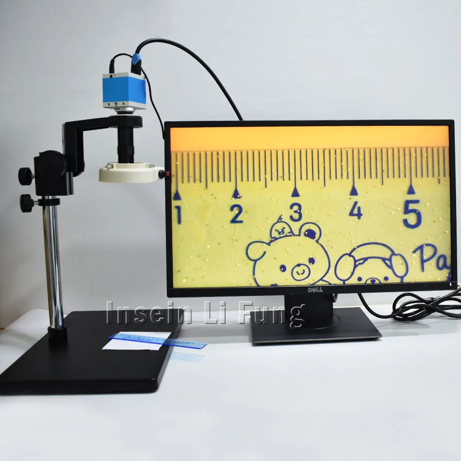  16MP HDMI USB HD Microscope Camera+High Working Distance Large Field of View 5X-100X C-mount Lens+L