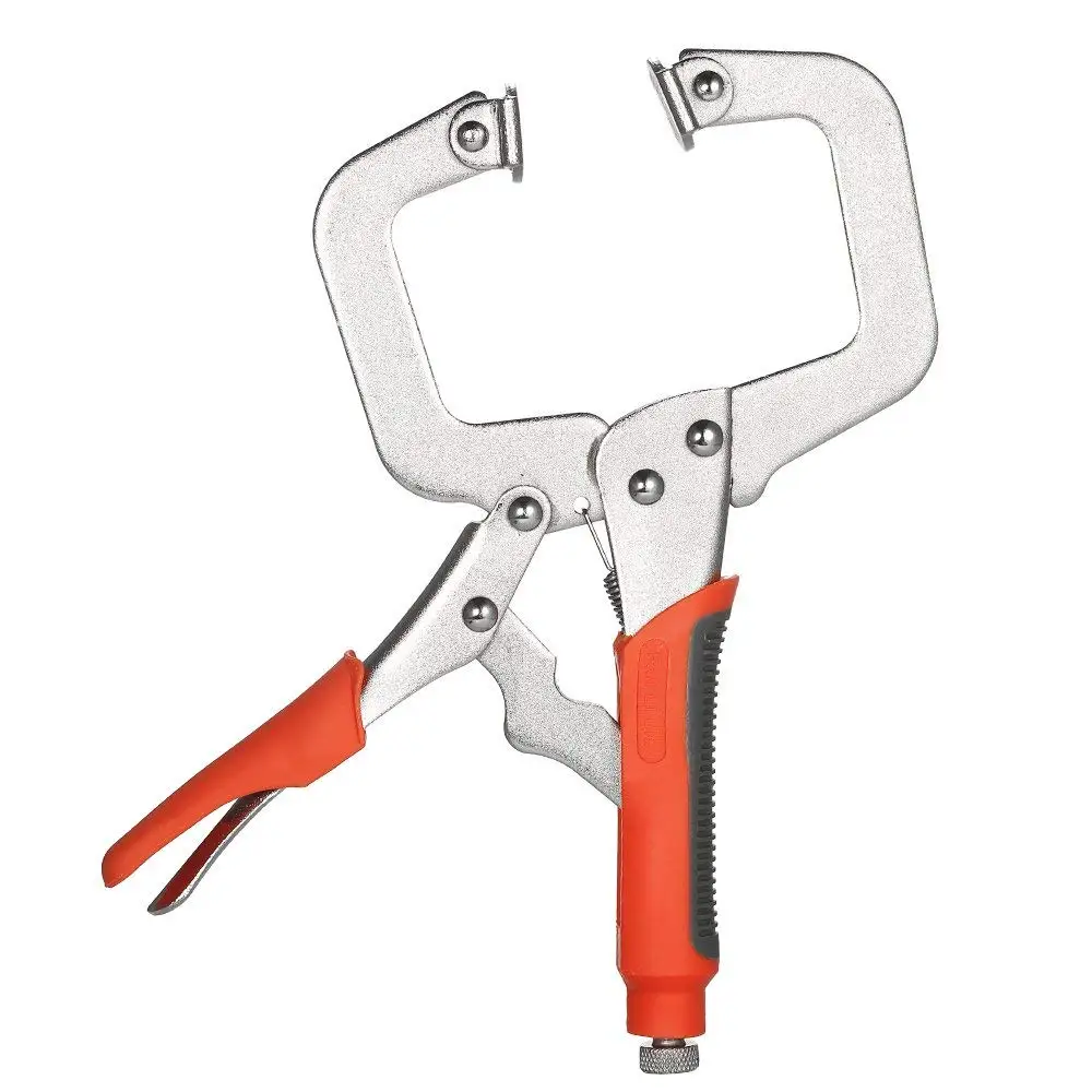 BHTS 11 inch Locking C Clamp Pliers with Rubber Grip Quick Release Clamp Hand Toolin Pliers