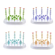 Сушилка для бутылок в форме дерева, сушилка для хранения, полка для сосок, для ухода за ребенком, в форме цветка, в форме листа, полка для хранения детских бутылок