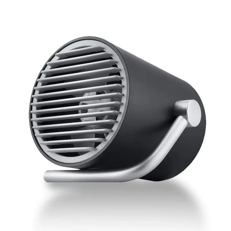 

Small Personal USB Fan - Portable Mini Table Desk Fan with Twin Turbo Blades, Whisper Quiet Cyclone Air Circulation Technology