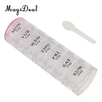 

7 Day Small Cream Jars Pots Empty Cosmetic Containers Pill Storage Case