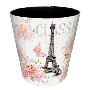 

26*20*26CM 10L Waterproof Leather Trash Bin Waste Container Garbage Can - Iron Tower