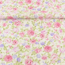 Текстиль для дома в стиле пэчворк Скрапбукинг Постельные принадлежности Каттон Ткань украшения саржи розовый с цветочным принтом конструкции Вышивание Tecido ткань