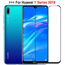 Vidro protetor para huawei y9 y7 y6 2019, protetor de tela de vidro temperado em huawey huawai 9 7 6 full capa trempe verre