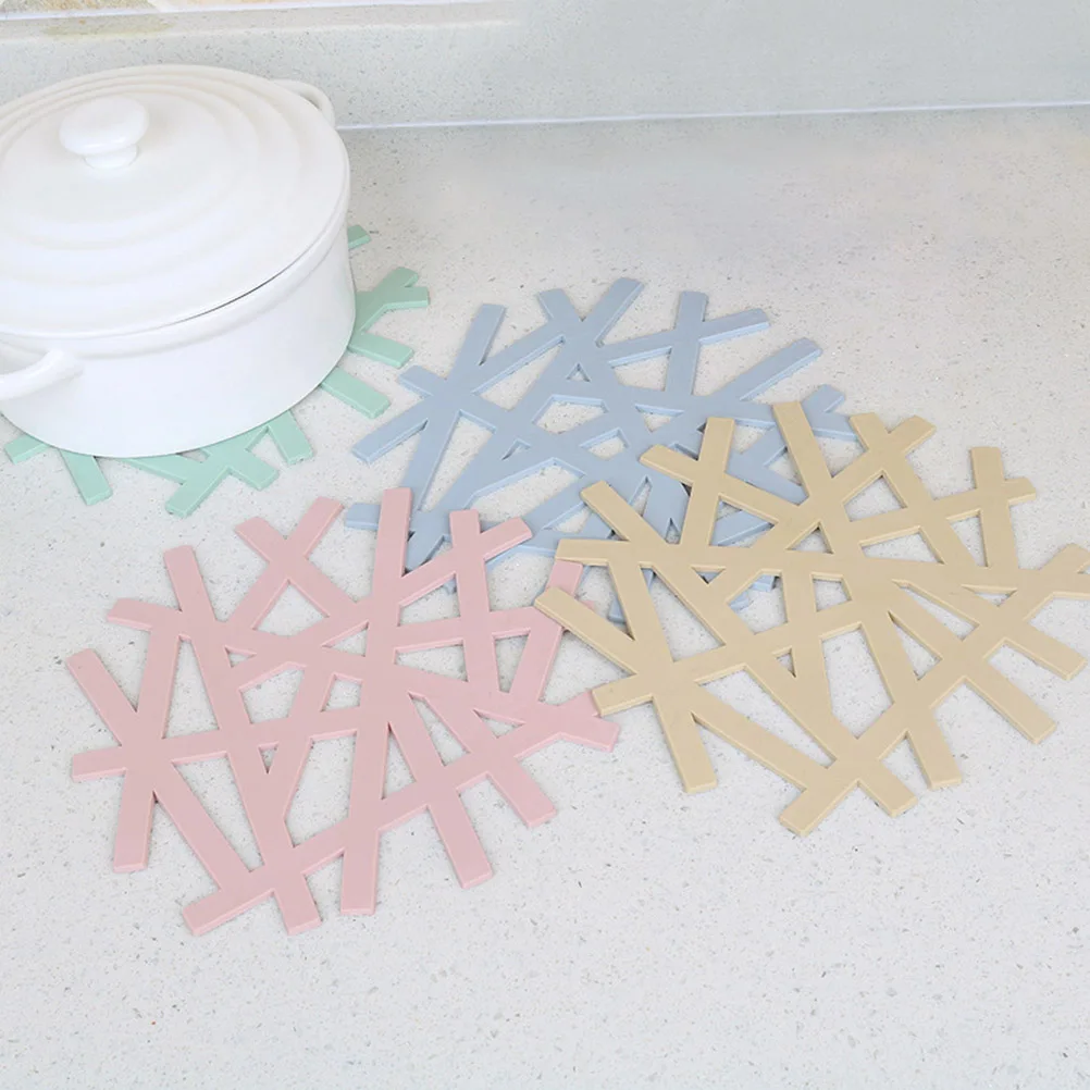 4 шт силиконовые подставки неправильной формы выдалбливают настольные коврики трайвет коврики горшок держатели для кухни дома