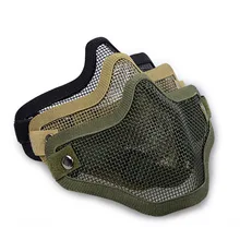 Тактический охотничий металлический провод полумаска Открытый велосипед езда на открытом воздухе поле CS Сетка страйкбол маска для пейнтбола устойчивая
