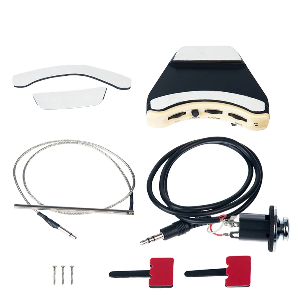 

Guitar Soundhole Preamp Piezo Pickup EQ Preamp Slapping Pick with Microphone Slapping Pick for Acoustic Classical Guitar