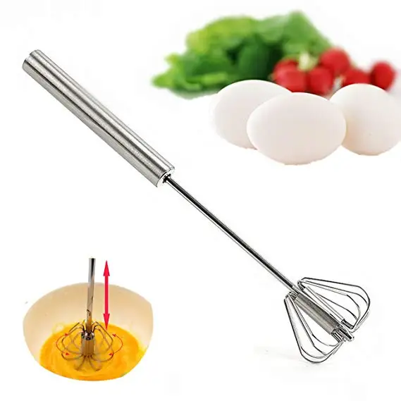 

1PC Egg Cream Stirrer Sauce Shaker Cake Blender Beater Mixing Tool Stainless Steel Hand Egg Beater Easy Whisk Mixer