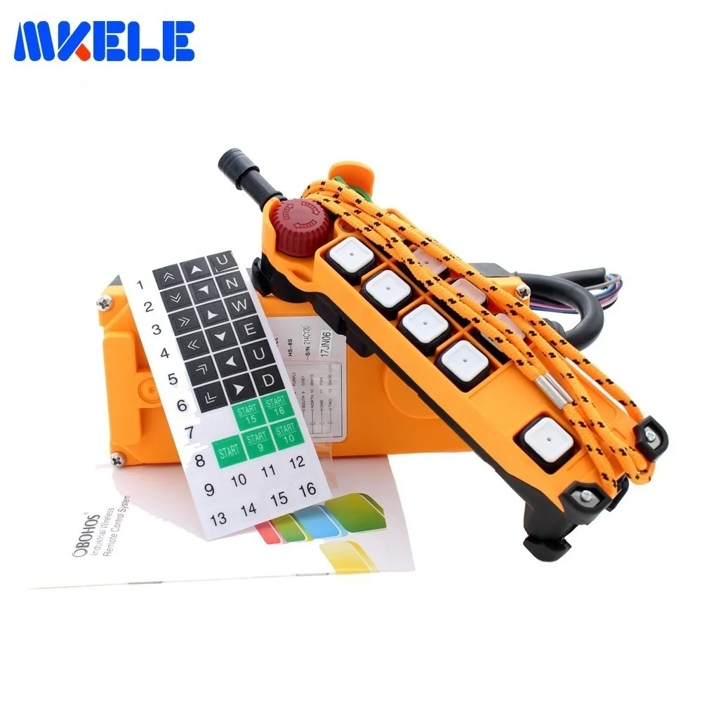 

New Arrivals Industrial Remote Controller Wireless Transmitter Hoist MKHS-8S Crane Control Lift Crane 1 Transmitter + 1 Receiver