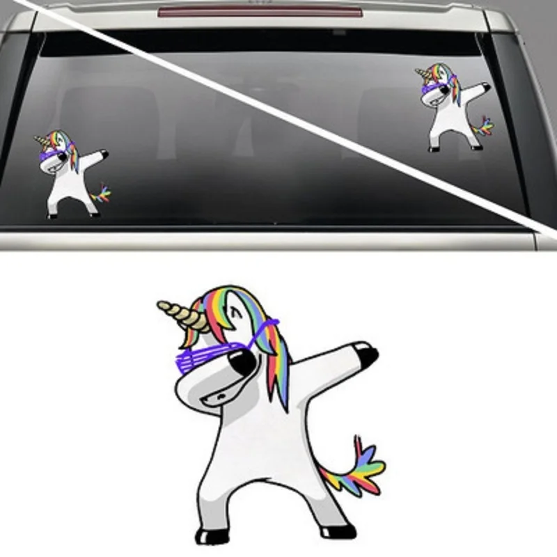 

Lovely Unicorn Car Sticker Styling Cartoon Decals Vinyl Waterproof Funny Waterproof Vinyl Decals Car Styling car accessories
