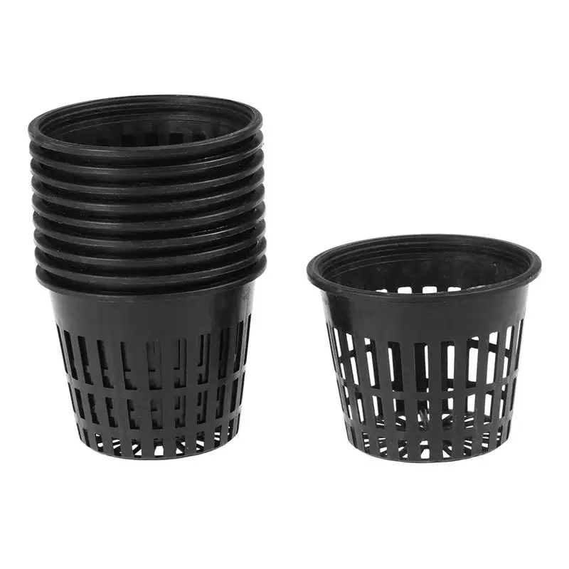 

10PCS Plastic Succulent Pots Hydroponic Mini Multi-small Round Flower Succulent Plants Planting Basin Garden Pot Mesh Cup
