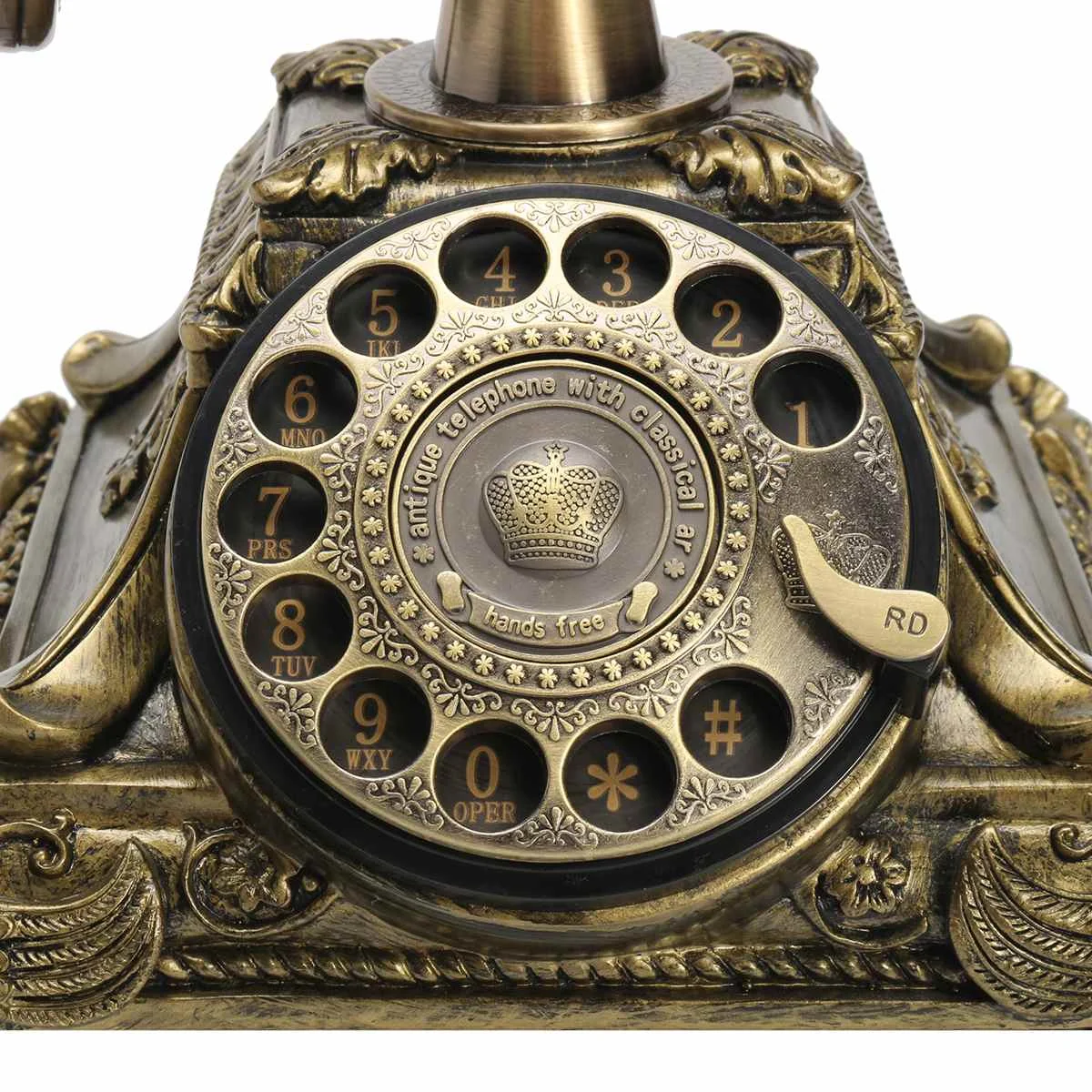  European Fashion Vintage Telephone Swivel Plate Rotary Dial Telephone Antique Telephones Landline P