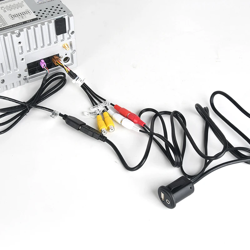 Android 1 2 M USB AUX RCA к 3 5 мм кабельный удлинитель для OEM Автомагнитола|Кабели адаптеры и