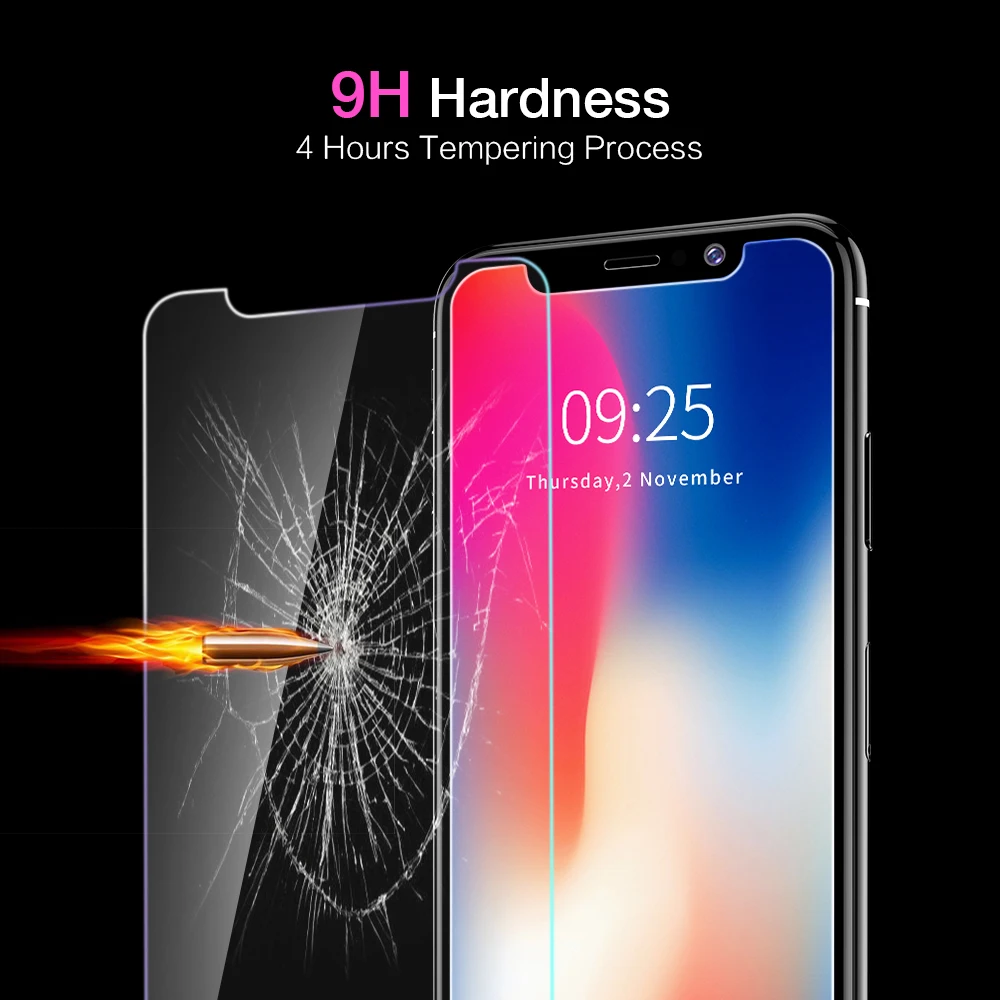 ETIMGA 9H Tempered Glass For iPhone X Screen Protector For