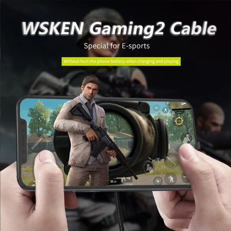 Wsken شاحن هاتف محمول يعمل بنظام تشغيل أندرويد لعبة كابل مايكرو كابل usb لسامسونج S7 S6 Xiaomi هواوي سريع شحن سلك Microusb 2 شفط الكؤوس سلك