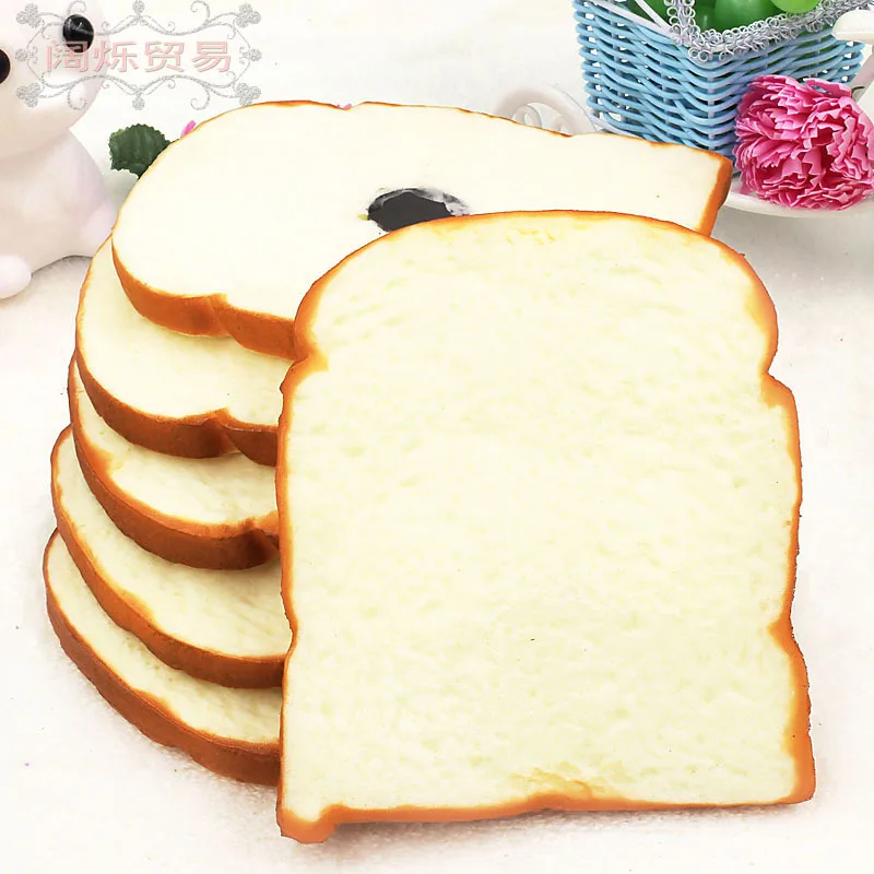 

20pcs/set PU Simulation Bread Model Artificial Food Toast Block Model Fake Bread Slices Model Creative Home Kitchen Decor Props