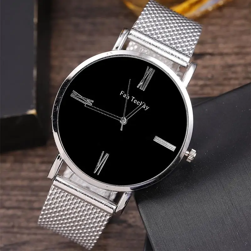 

2019 Men's Casual Minimalist Watch Mesh Band Stainless Steel Quartz Wristwatch Male Silver Unisex Watches New Design Clock