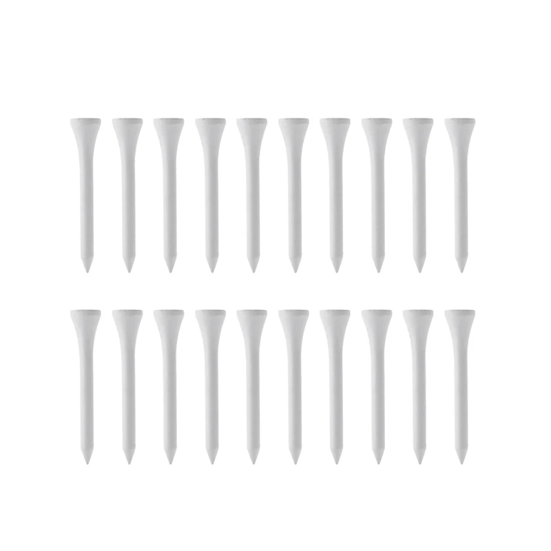 

100Pcs/Set Golf Tees White Solid Wooden Golf Ball Nails Outdoor Sports Golf Tees Supplies Golf Accessories For Golfer 70Mm