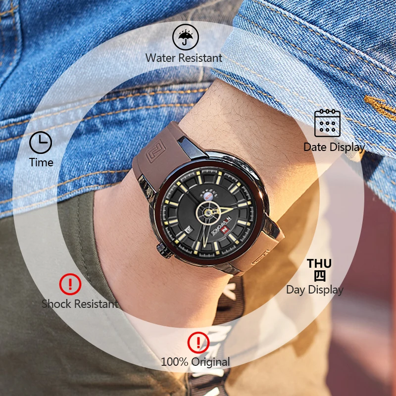 Дропшиппинг NAVIFORCE 2019 для мужчин кварцевые наручные часы модные спортивные часы водостойкий противоударный человек часы Relogio Masculino