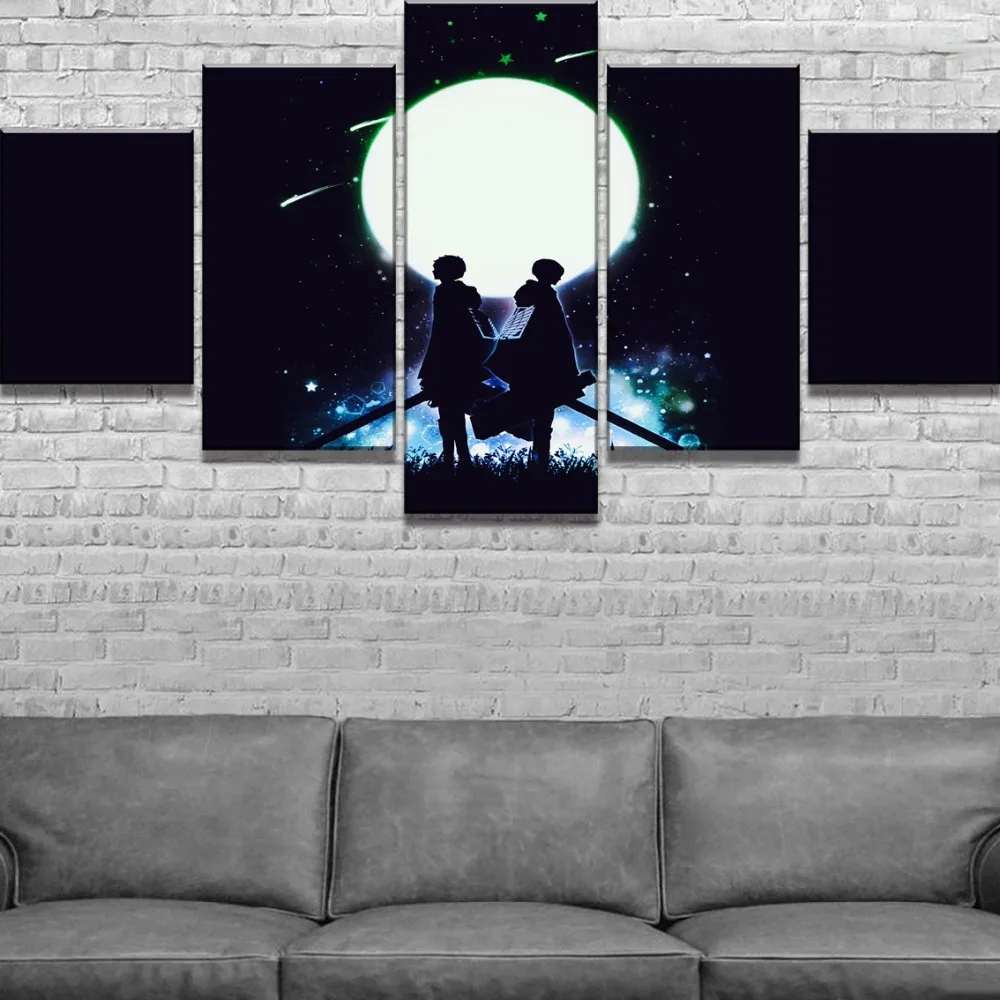 

5 Piece HD Print Attack on Titan Anime Modern Decorative Paintings on Canvas Wall Art for Home Decorations Wall Decor Artwork