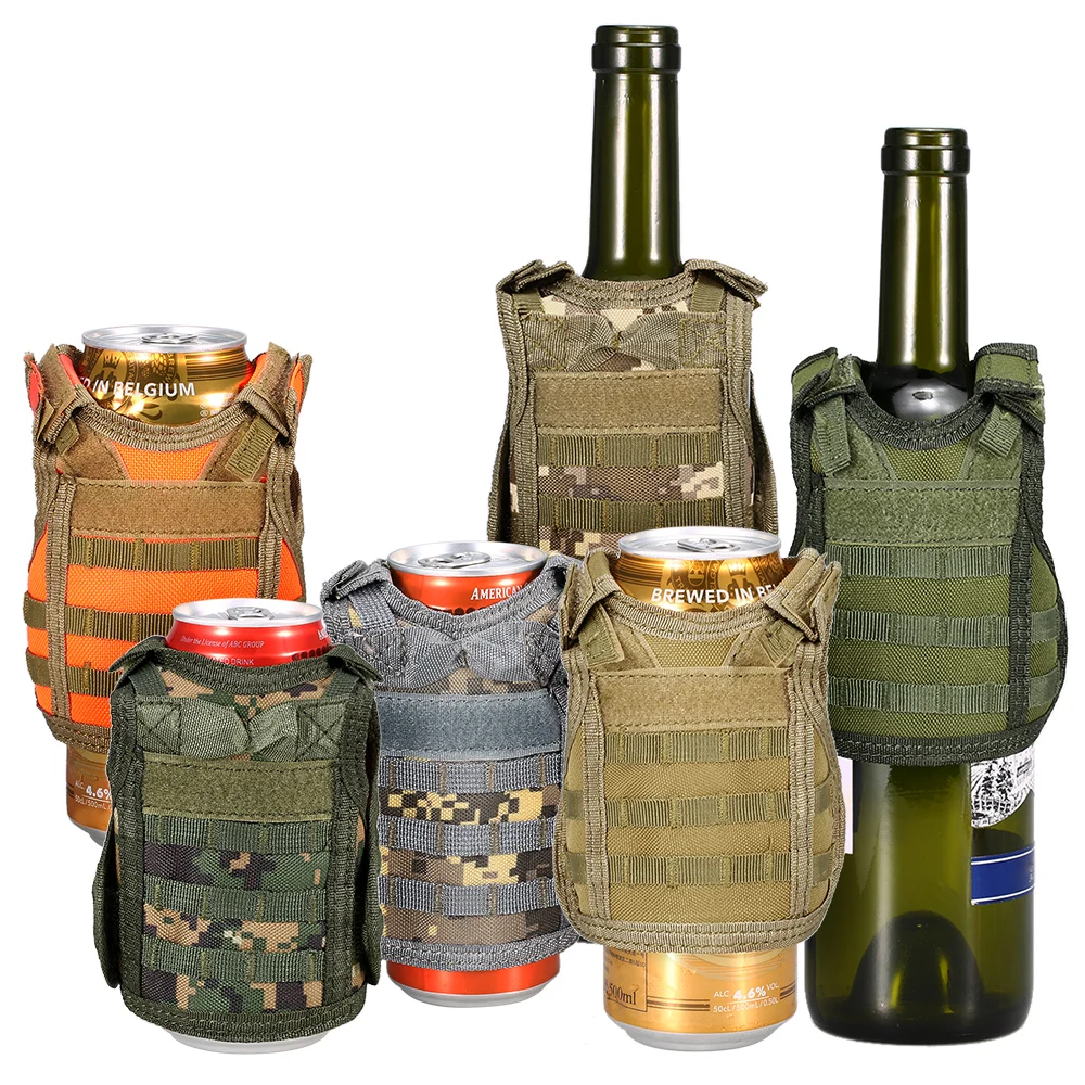 

Tactical Beer Vest Military Molle Mini Miniature Beverage Bottle Can Cooler Holder Sleeve Adjustable Shoulder Straps Beer Cover