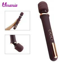 Magic Wand Vagina Vibrator Female 10 Speeds Rechargeable Clit Vibrator Adult Sex Toy for Women Clitoris Stimulator Erotic