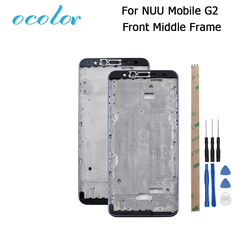 

ocolor For NUU Mobile G2 Front Middle Frame Phone Housings Part For Cubot X18 Plus Replace Housings Frame Case With Tools