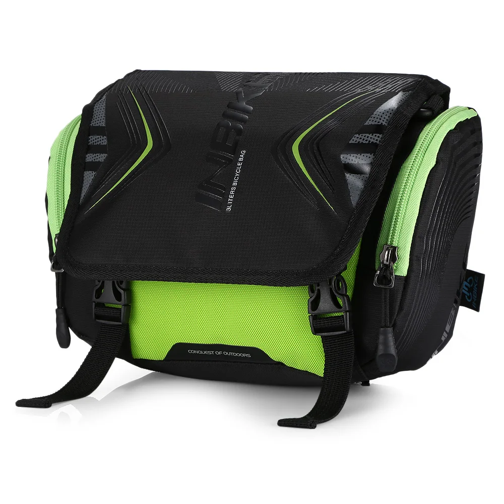 INBIKE للماء الدراجة دراجة أمامية حقيبة المقود متعددة الأغراض جيب حقيبة ظهر بسعة كبيرة أنبوب الدراجات حقيبة مع غطاء للمطر