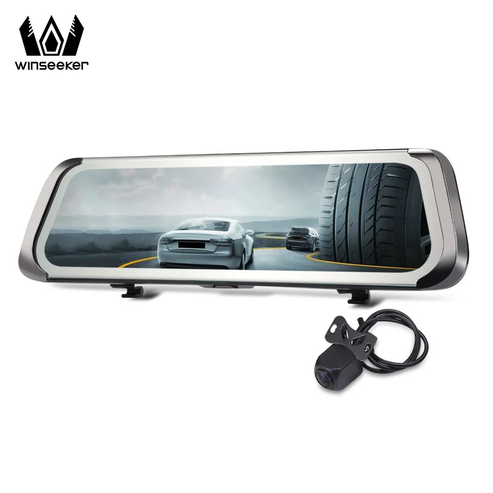 WINSEEKER F800 9 35 Inch 1080 P Dash Cam с 720 Зеркало заднего вида 140 градусов широкий двойная