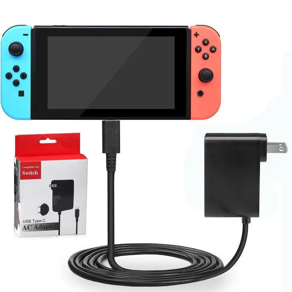 Адаптер питания переменного тока для Nintendo Switch штепсельная Вилка настенного и