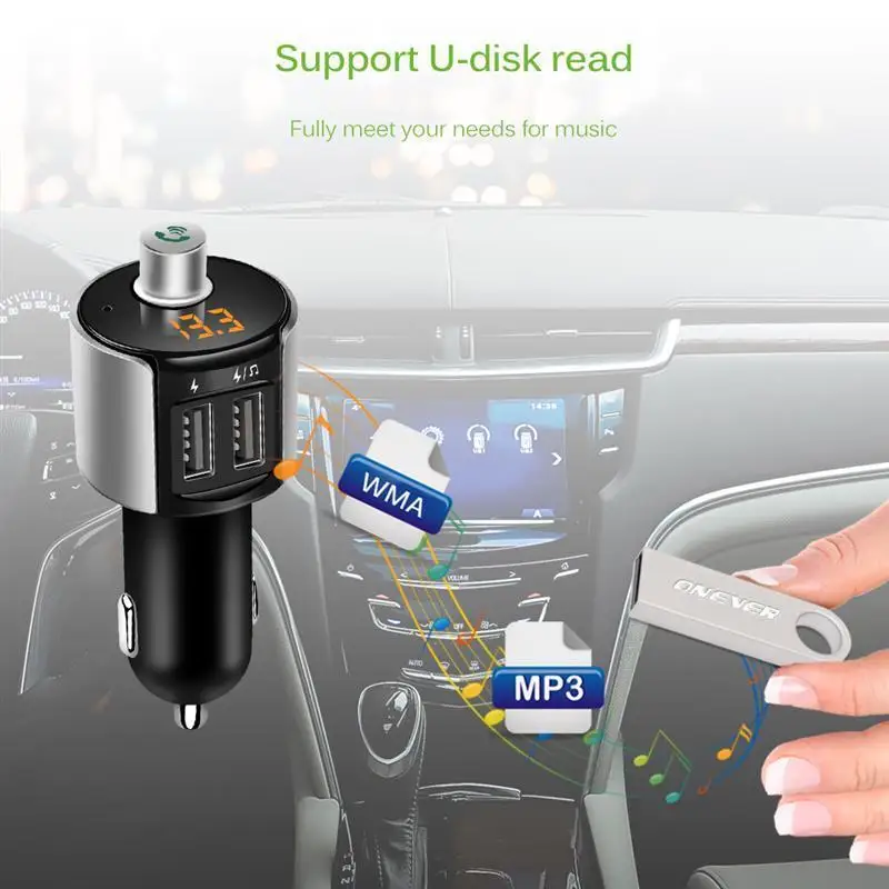 Автомобильный Bluetooth MP3 плеер Onever беспроводной FM модулятор автомобильное радио