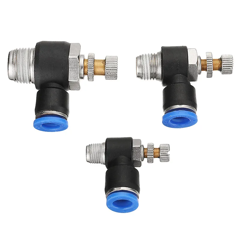 

Pneumatic Connector SL Series 8-01 8-02 8-03mm Adjustable Joint Throttle Valve Rotate 360 Degrees High Quality