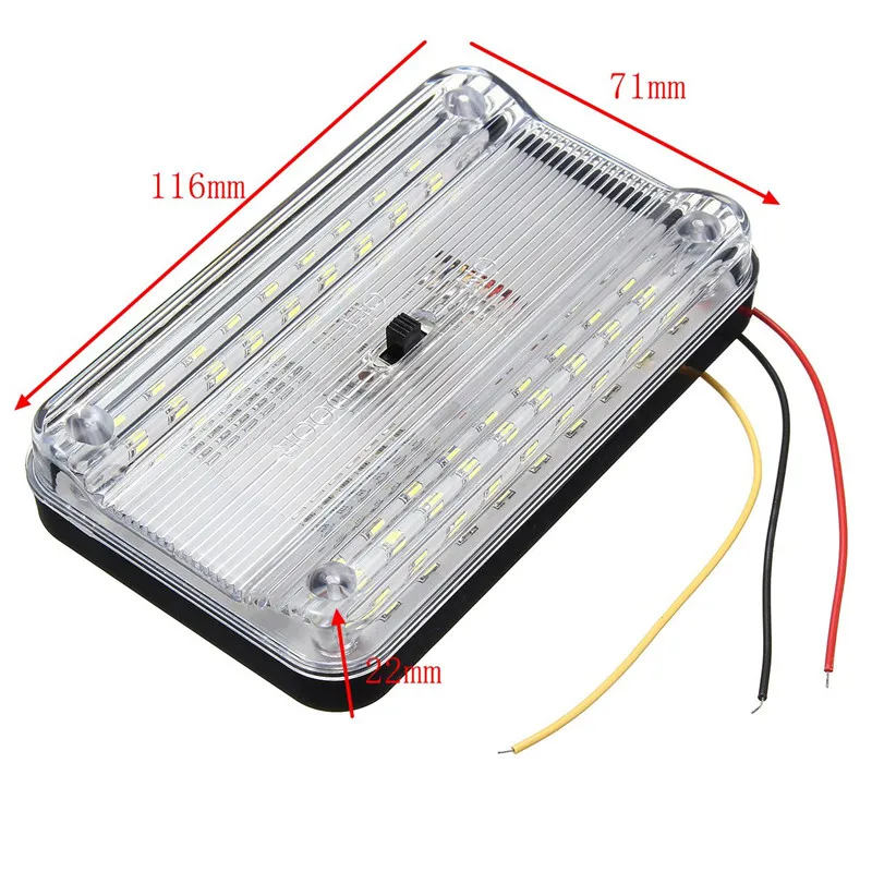Универсальный 12 в 36 светодиодный светильник для автомобиля, грузовика, автомобиля, микроавтобуса, Потолочный купол, внутренняя крыша, интерьерный светильник, белый, стильный автомобиль