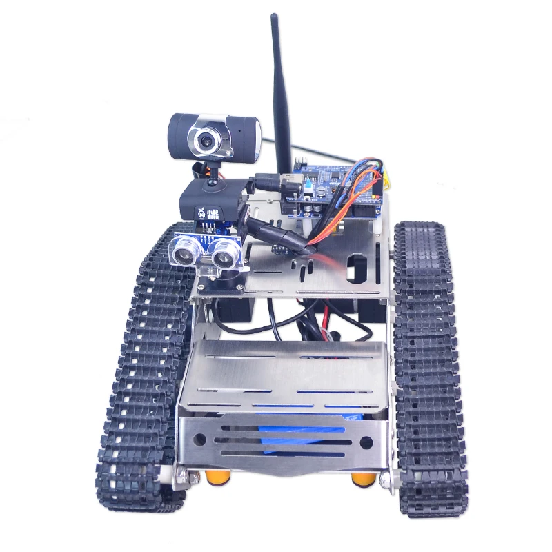  Xiao R DIY WiFi Video Smart Robot Tank Car For Arduino R3 with Camera PTZ