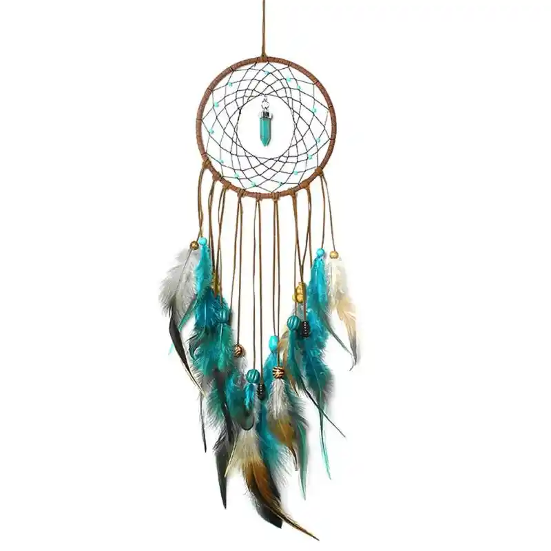 1Pc Indian Handmade Dream Catcher Car Wall Hanging Decor White Mural Tassel