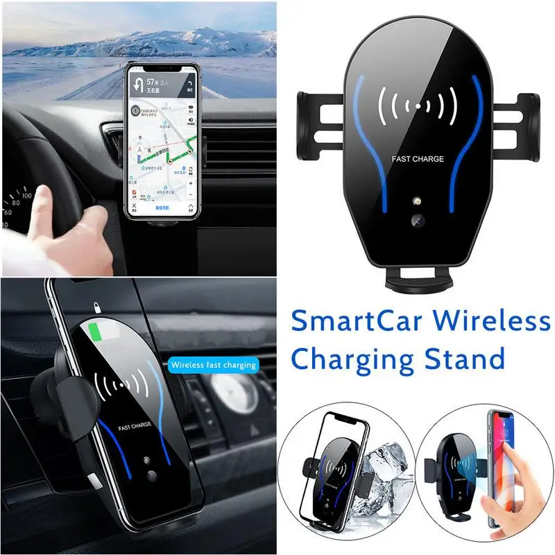 Car Phone Wireless Car Charger Mobile Phone Wireless Fast Charging Infrared Dual Induction Mobile Phone Holder 