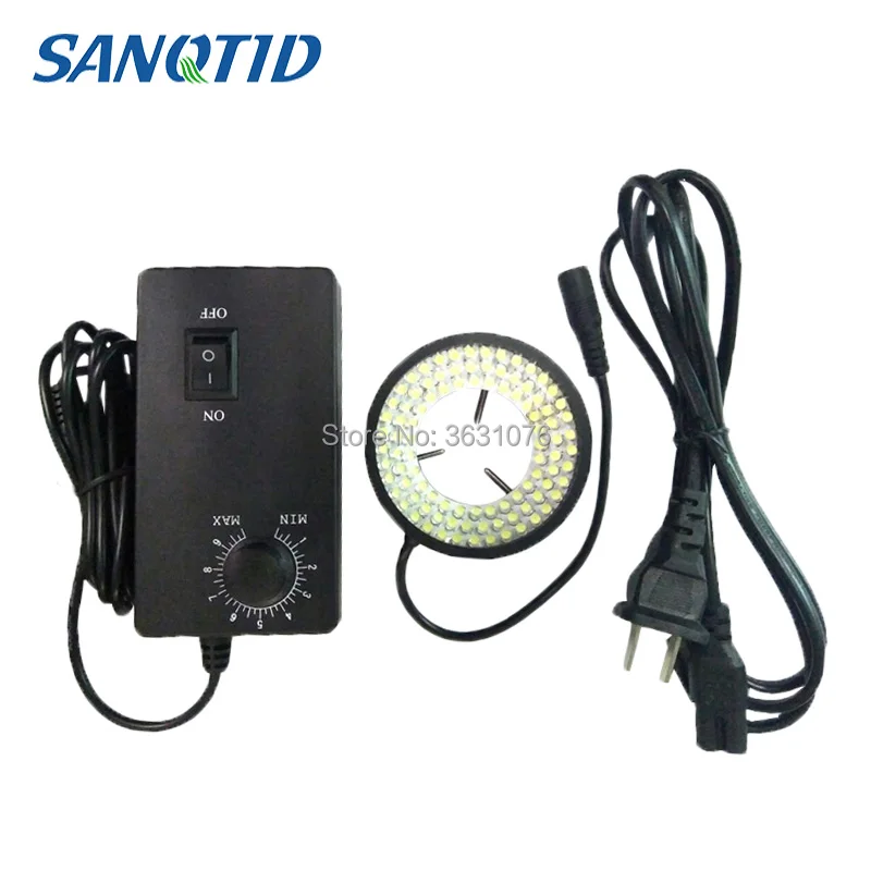 

High Brightness Adjustable 96 Lamps Industrial Machine Vision Light Source 50mm Microscope Ring LED Light Source