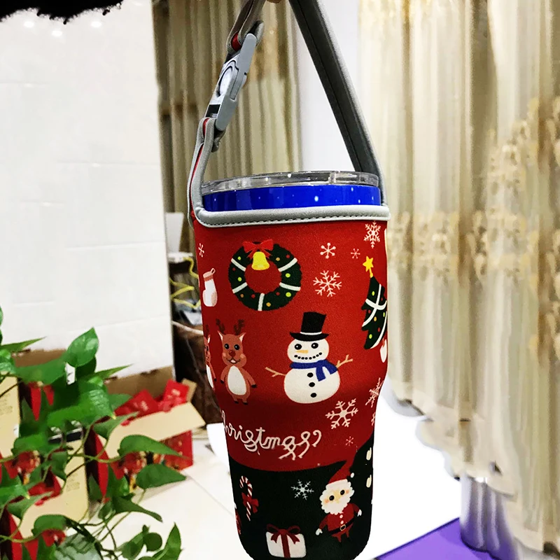 

Lovely Beautiful Pattern Mug Carrier 30oz Tumbler Cup Bag Bottle Cover
